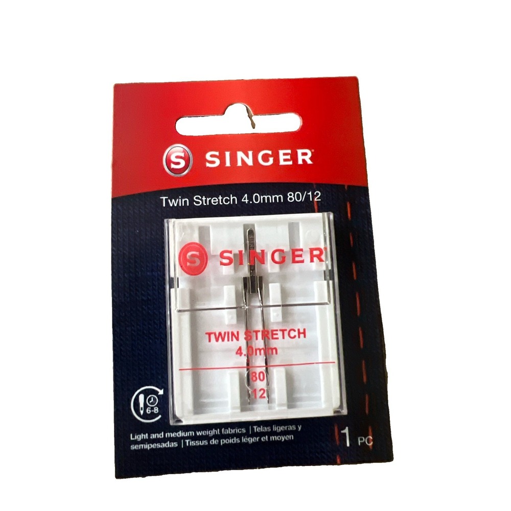SINGER 04719 Universal Twin Stretch Sewing Machine Needle, 4.0mm